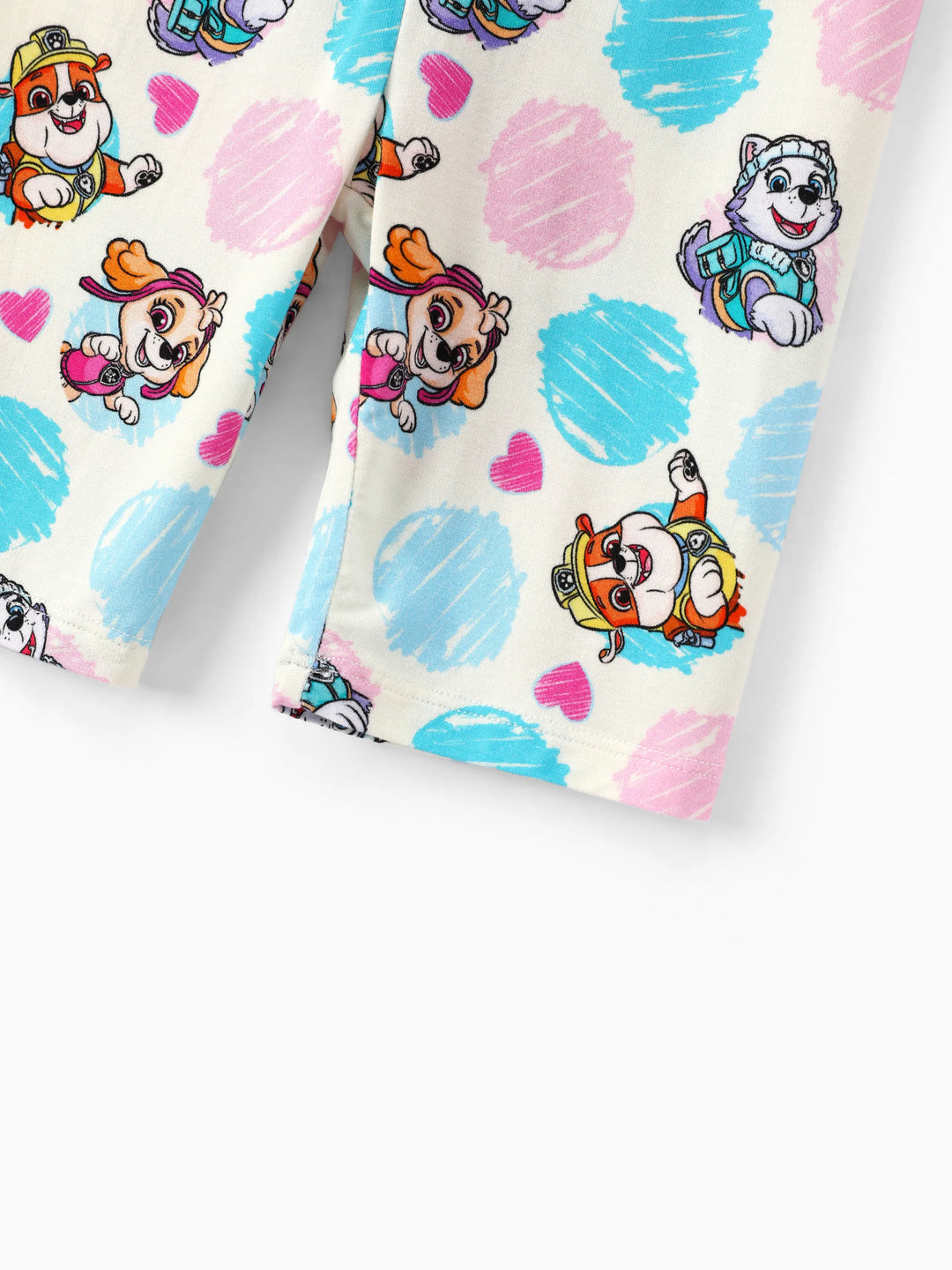 PAW Patrol Conjunto de 2 Piezas para Niña Pequeña de Bambú Top Peplum y Shorts Biker Multicolor