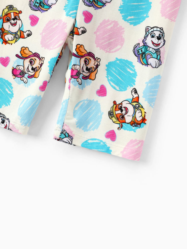 PAW Patrol Bamboo Toddler Girl 2pcs Peplum Top and Biker Shorts Set Multi-color