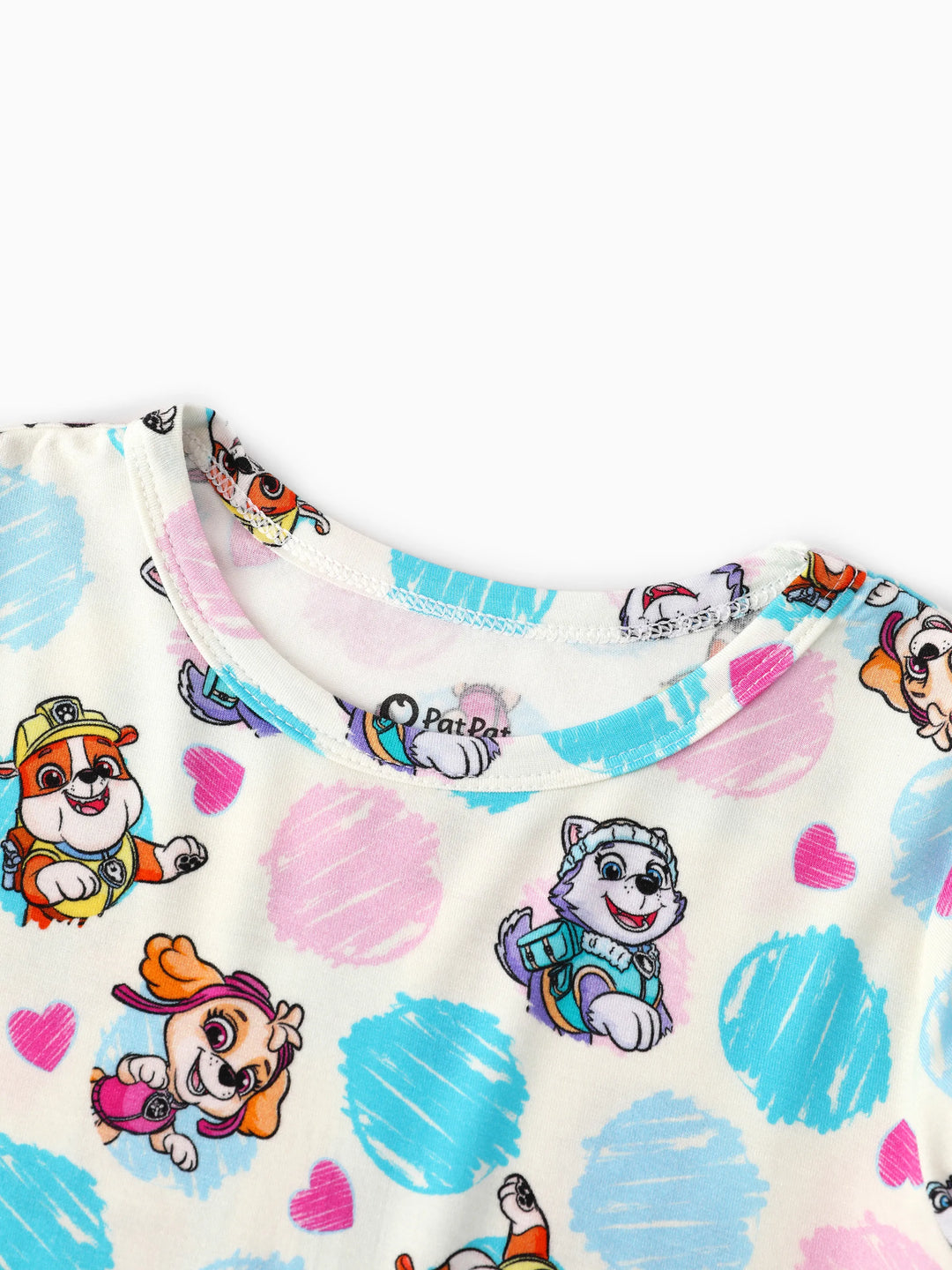 PAW Patrol Conjunto de 2 Piezas para Niña Pequeña de Bambú Top Peplum y Shorts Biker Multicolor