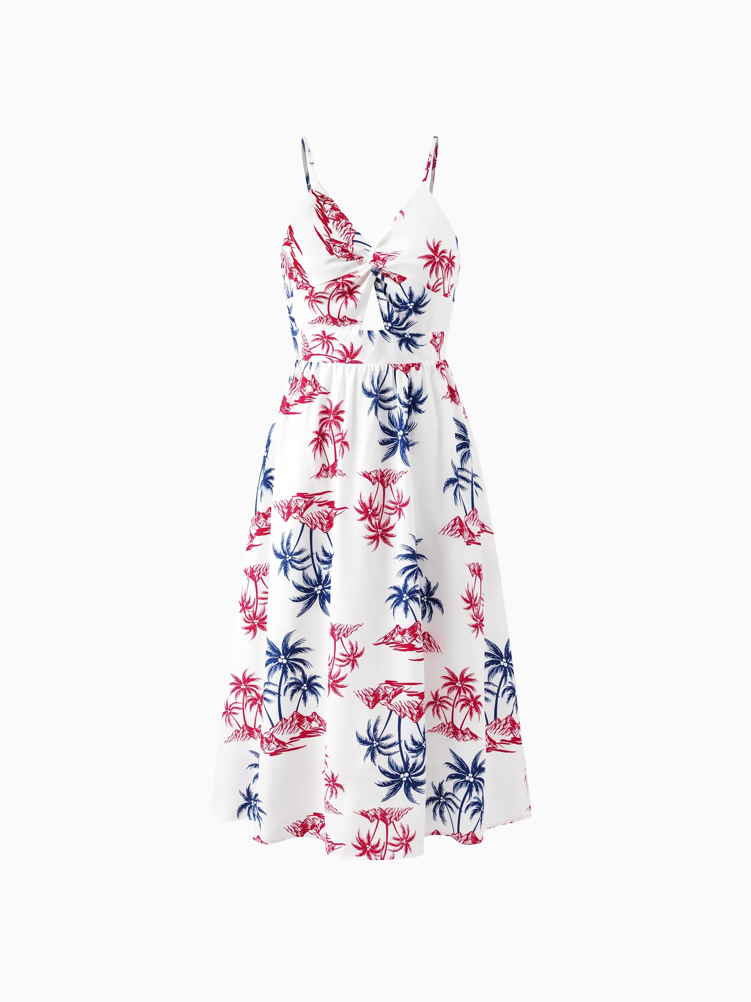 Independence Day Matching Family Outfits Red & Blue Palm Tree Print Ha - PatPat Independence Day Matching Family Outfits Red & Blue Palm Tree Print Ha - PatPat