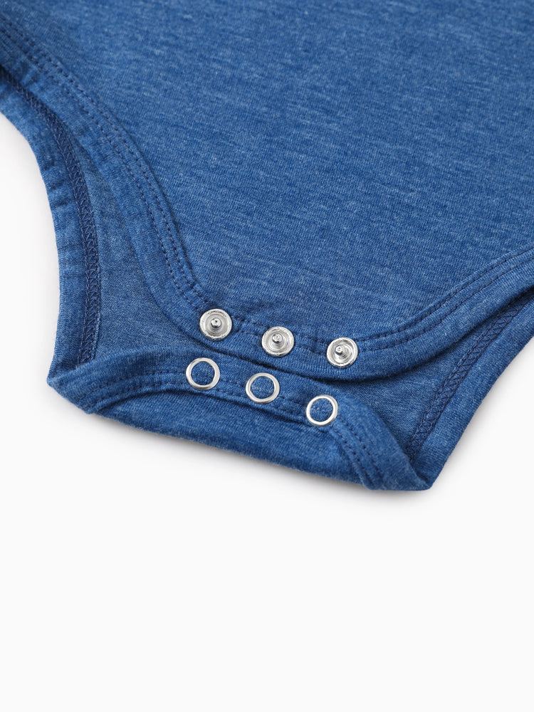 Independence Day Mommy and Me Patriotic Cherry Print Casual Sleeveless Dress Blue