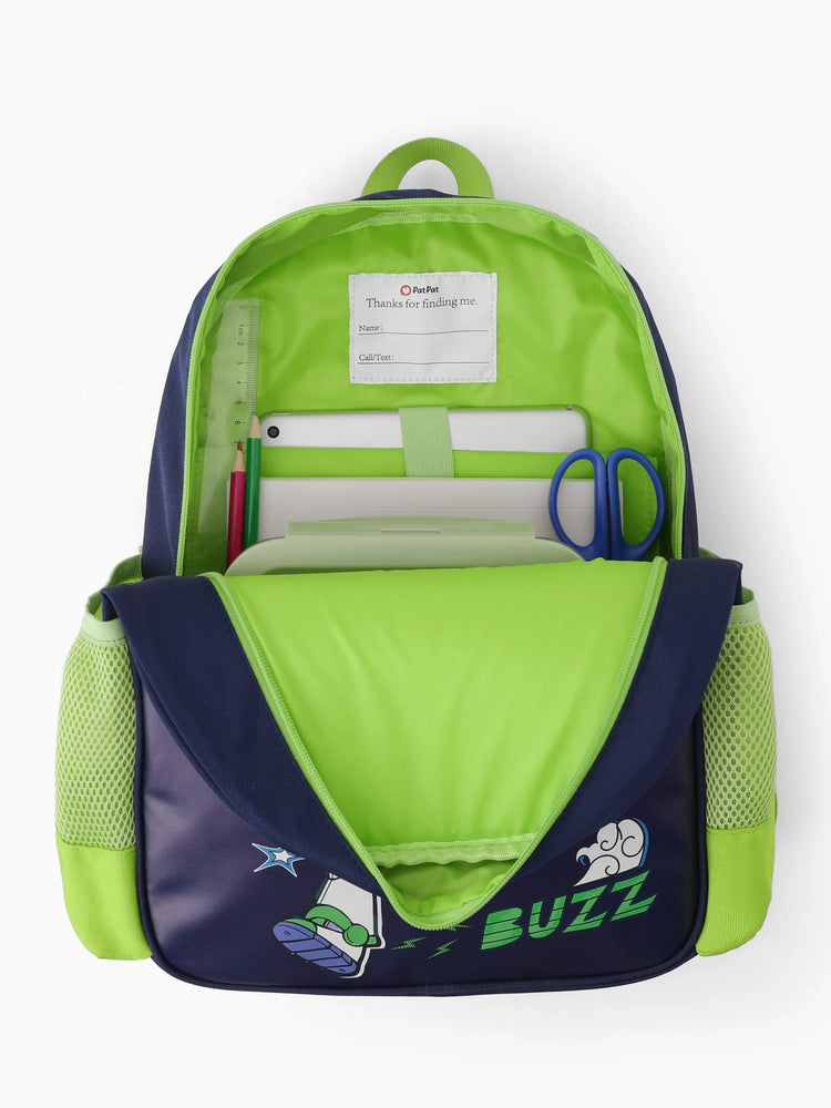 Toy Story Toddler Boy Buzz Lightyear Backpack with Chest Strap & Bottle Pockets Black
