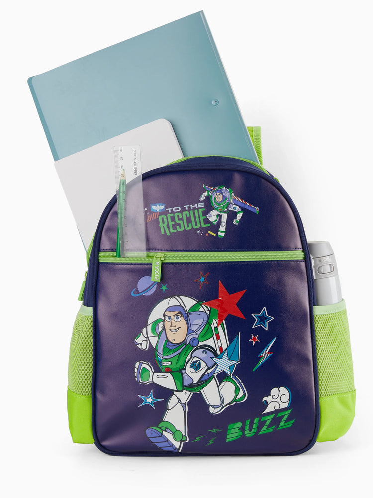 Toy Story Toddler Boy Buzz Lightyear Backpack with Chest Strap & Bottle Pockets Black