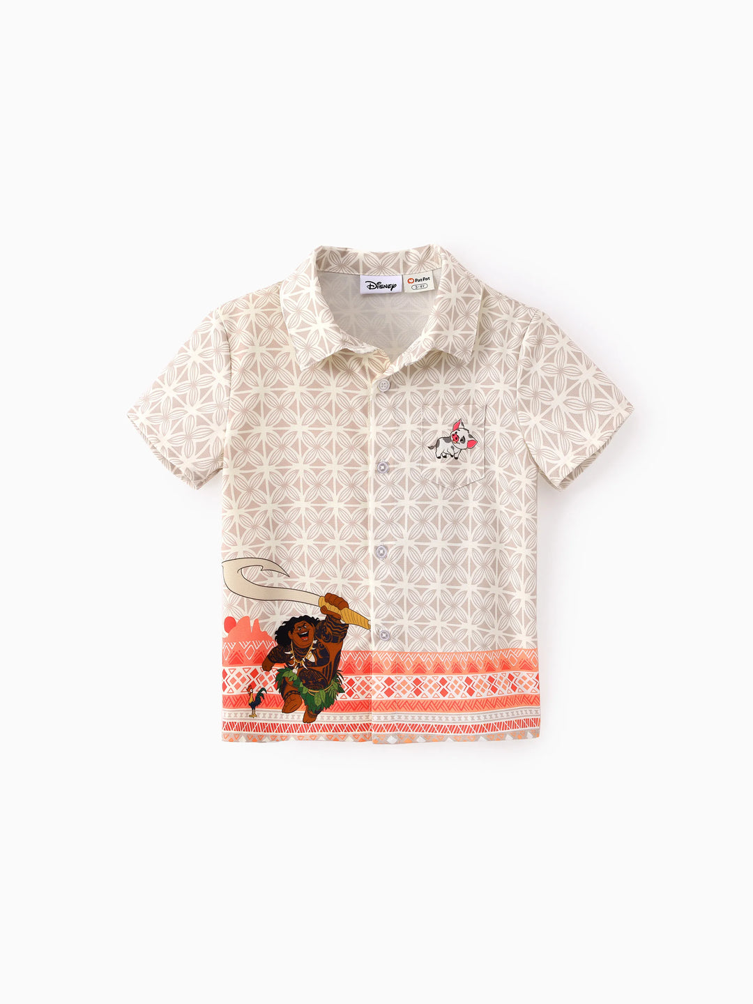Disney Princess Family Matching Moana Island-Inspired Dress & Shirt Set Coral Pink