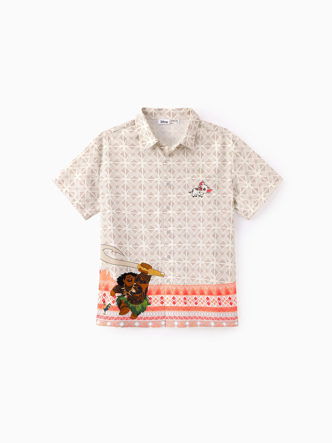 Disney Princess Family Matching Moana Island-Inspired Dress & Shirt Set Coral Pink