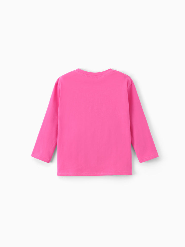 Disney Stitch Angel Birthday Star Girls' Long-Sleeve T-Shirt Pink