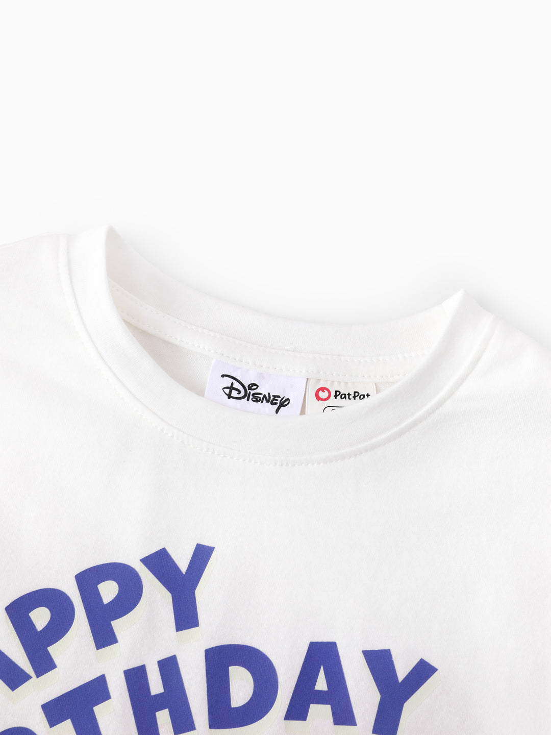 Disney Stitch Happy Birthday Girls' Long-Sleeve T-Shirt White