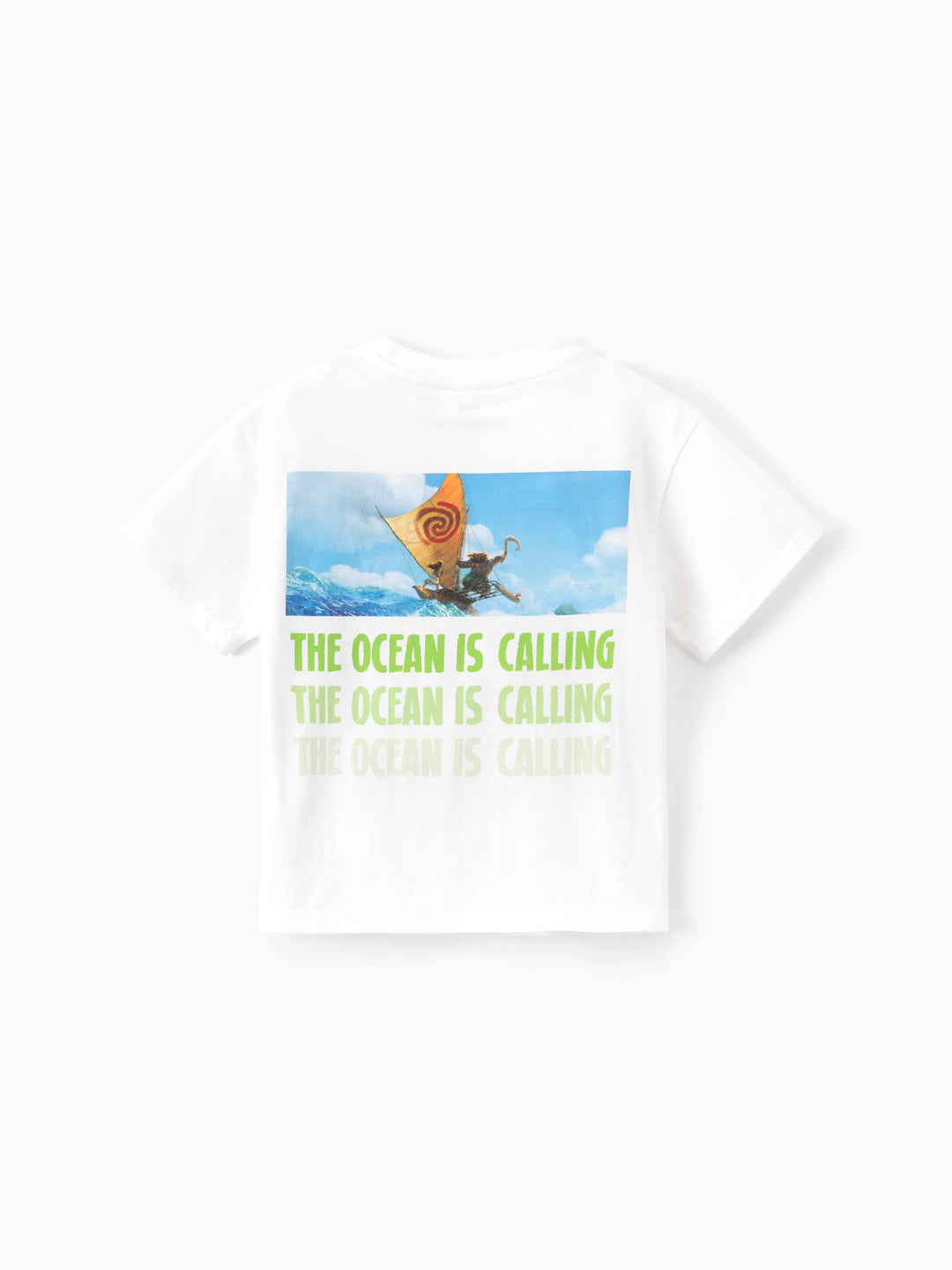 Disney Princess Moana Family Matching "The Ocean Is Calling" Graphic T-Shirts for Vacation & Everyday Fun White