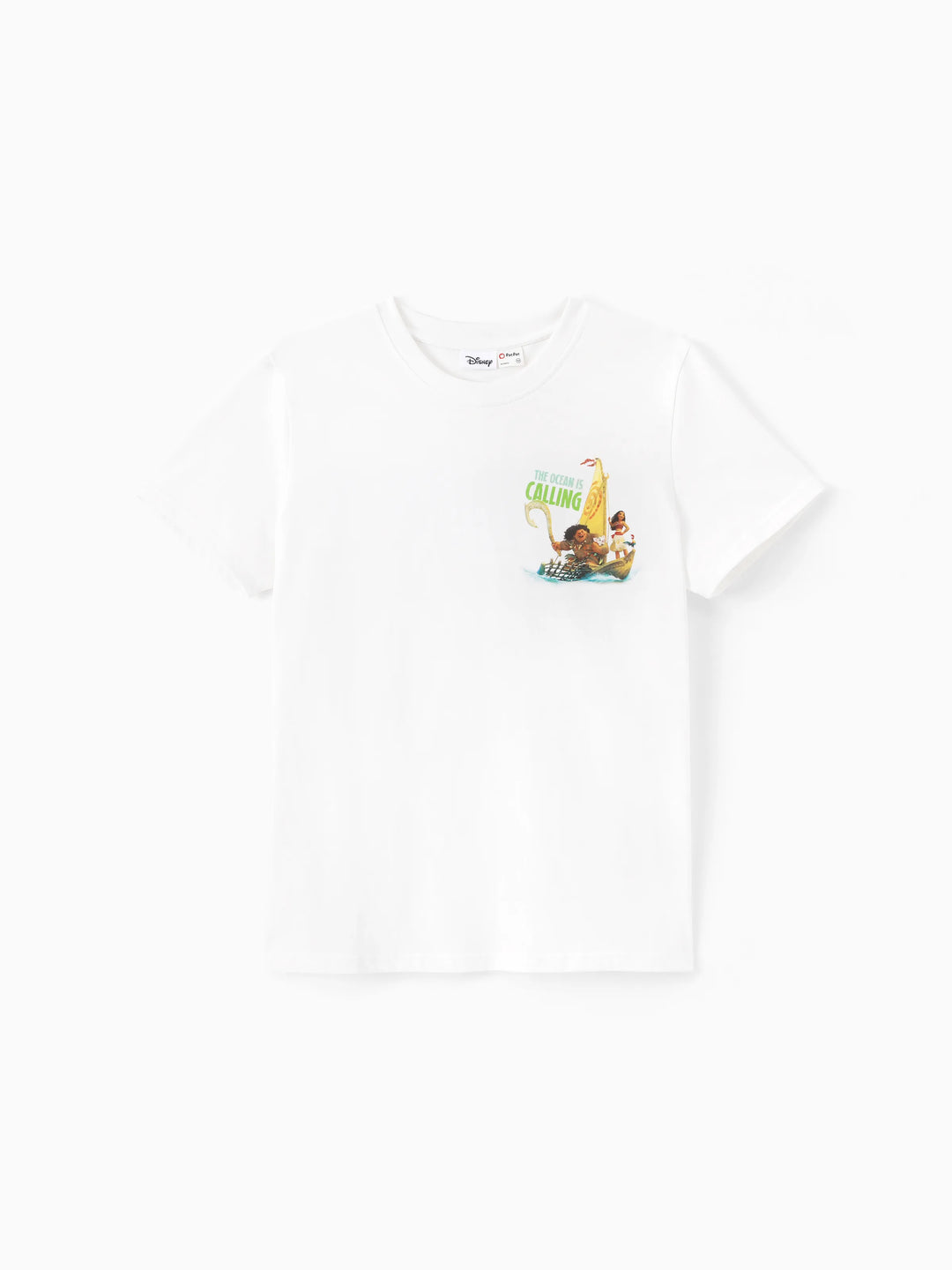 Disney Princess Moana Family Matching "The Ocean Is Calling" Graphic T-Shirts for Vacation & Everyday Fun White