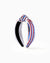 Independence Day Mommy and Me Patriotic Sequin Stripe Knotted Headband White