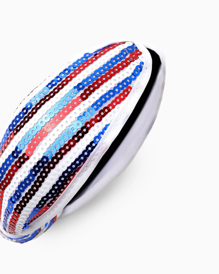 Independence Day Mommy and Me Patriotic Sequin Stripe Knotted Headband White