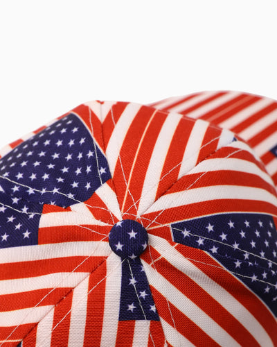 Independence Day Toddler/Kids American Flag Print Baseball Cap Red
