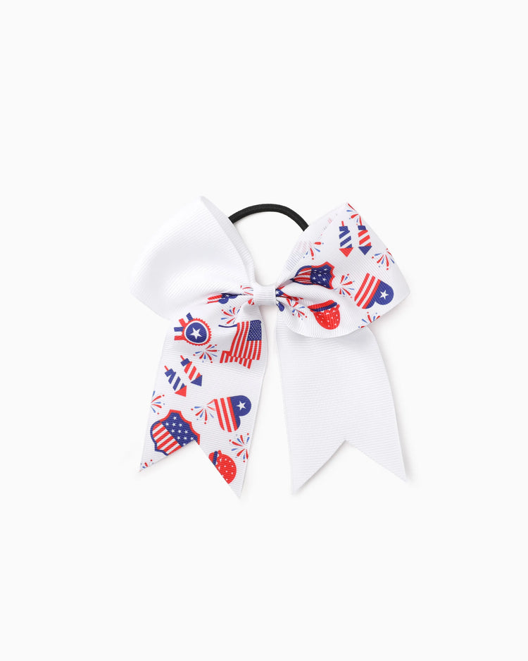 Independence Day Mommy and Me 5-Pack Patriotic Bow Hair Ties Multi-color