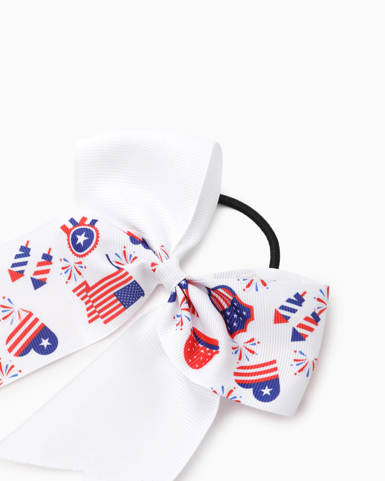 Independence Day Mommy and Me 5-Pack Patriotic Bow Hair Ties Multi-color