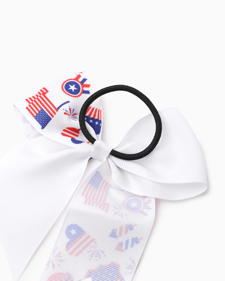 Independence Day Mommy and Me 5-Pack Patriotic Bow Hair Ties Multi-color