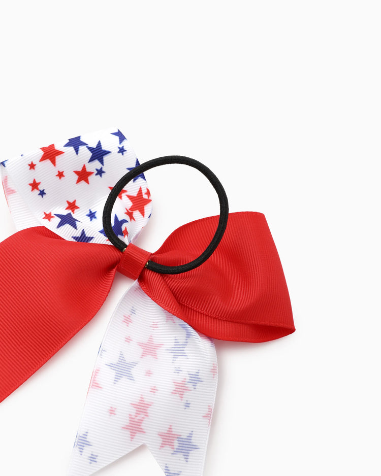 Independence Day Mommy and Me 5-Pack Patriotic Bow Hair Ties Multi-color