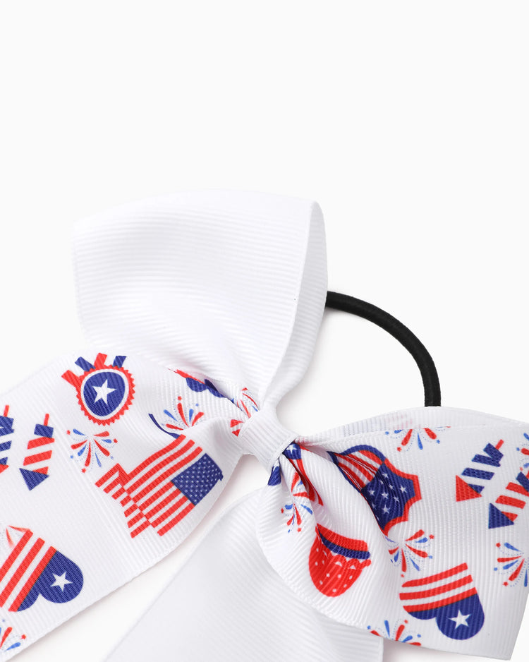 Independence Day Mommy and Me 5-Pack Patriotic Bow Hair Ties Multi-color
