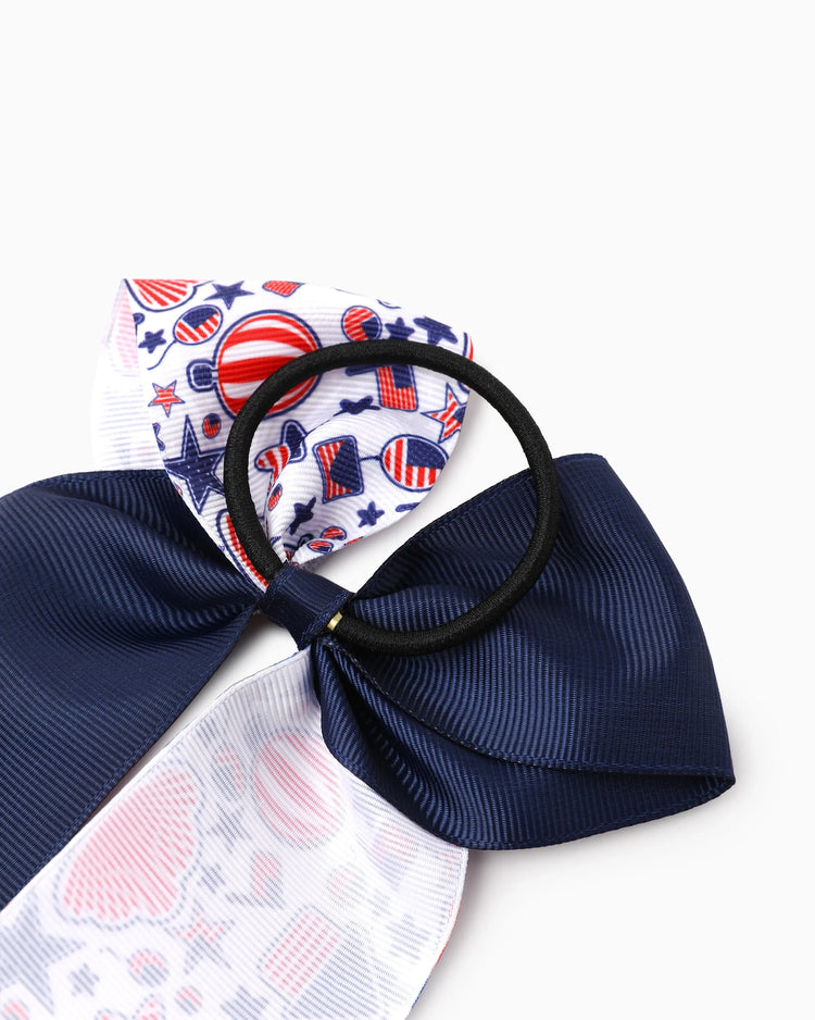 Independence Day Mommy and Me 5-Pack Patriotic Bow Hair Ties Multi-color