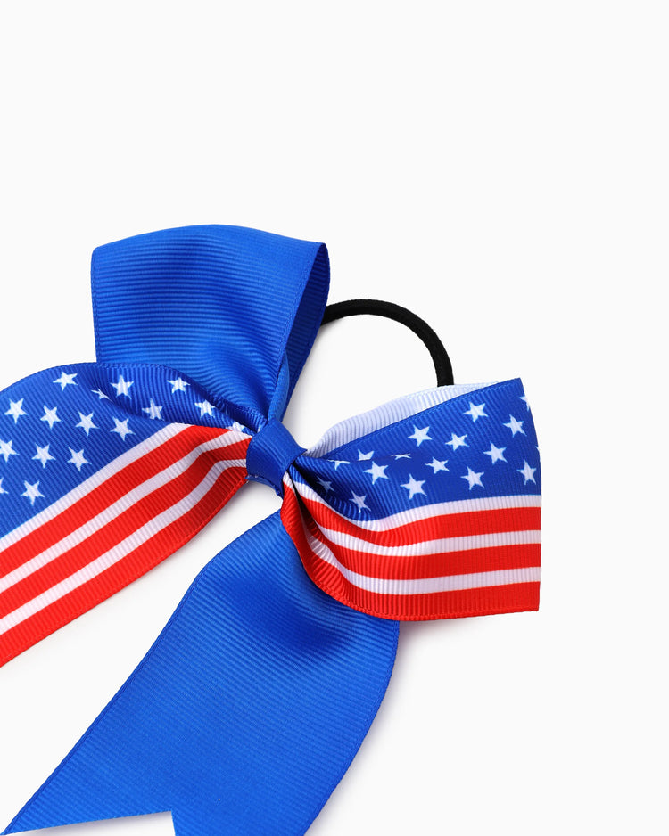 Independence Day Mommy and Me 5-Pack Patriotic Bow Hair Ties Multi-color