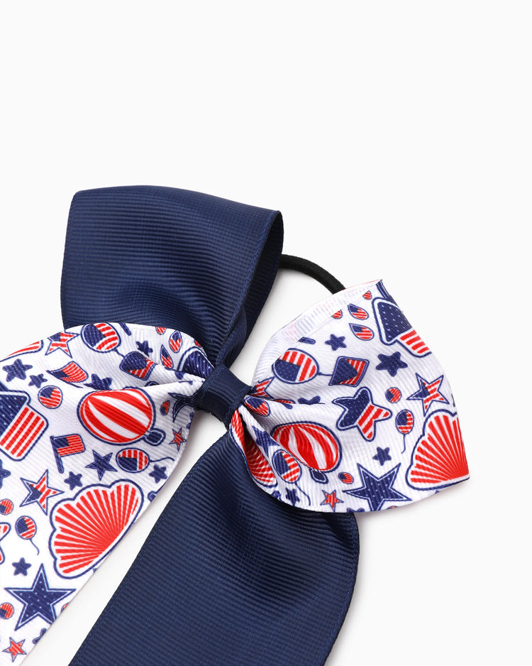 Independence Day Mommy and Me 5-Pack Patriotic Bow Hair Ties Multi-color
