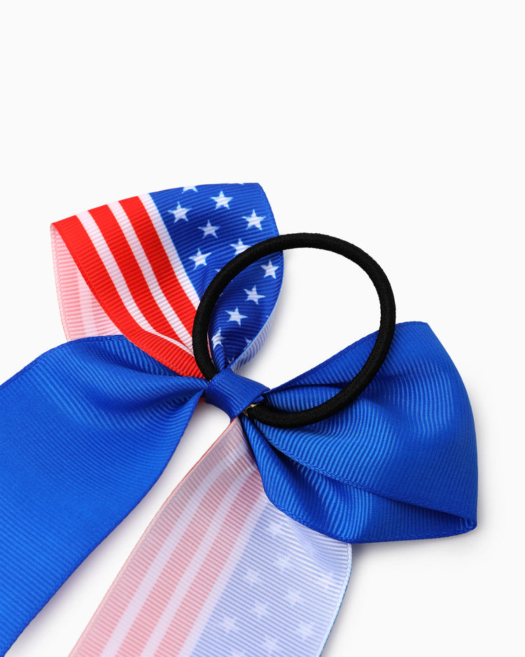 Independence Day Mommy and Me 5-Pack Patriotic Bow Hair Ties Multi-color