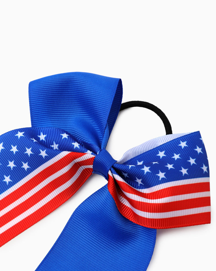Independence Day Mommy and Me 5-Pack Patriotic Bow Hair Ties Multi-color