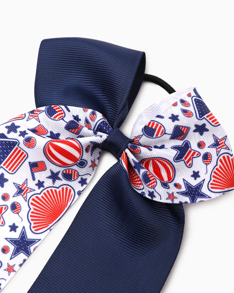 Independence Day Mommy and Me 5-Pack Patriotic Bow Hair Ties Multi-color