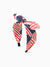 Independence Day Mommy and Me Patriotic Star Stripe Bow Headband Deep Blue