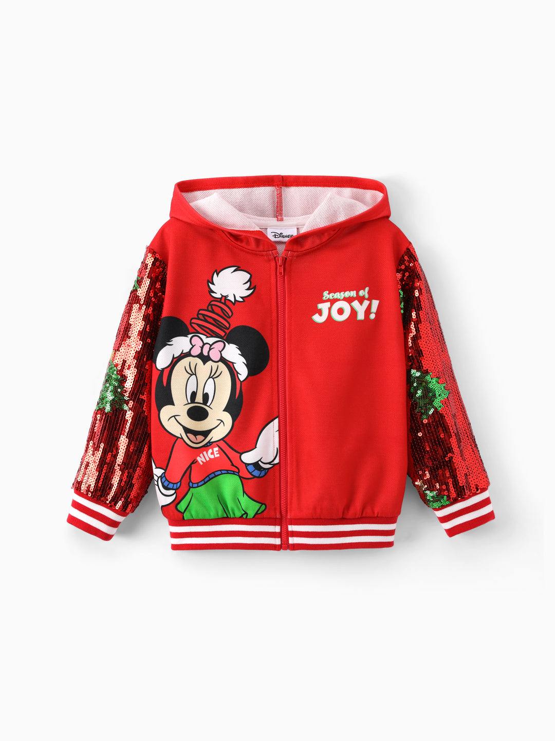 Disney Mickey & Friends Christmas Sequin Jacket Red