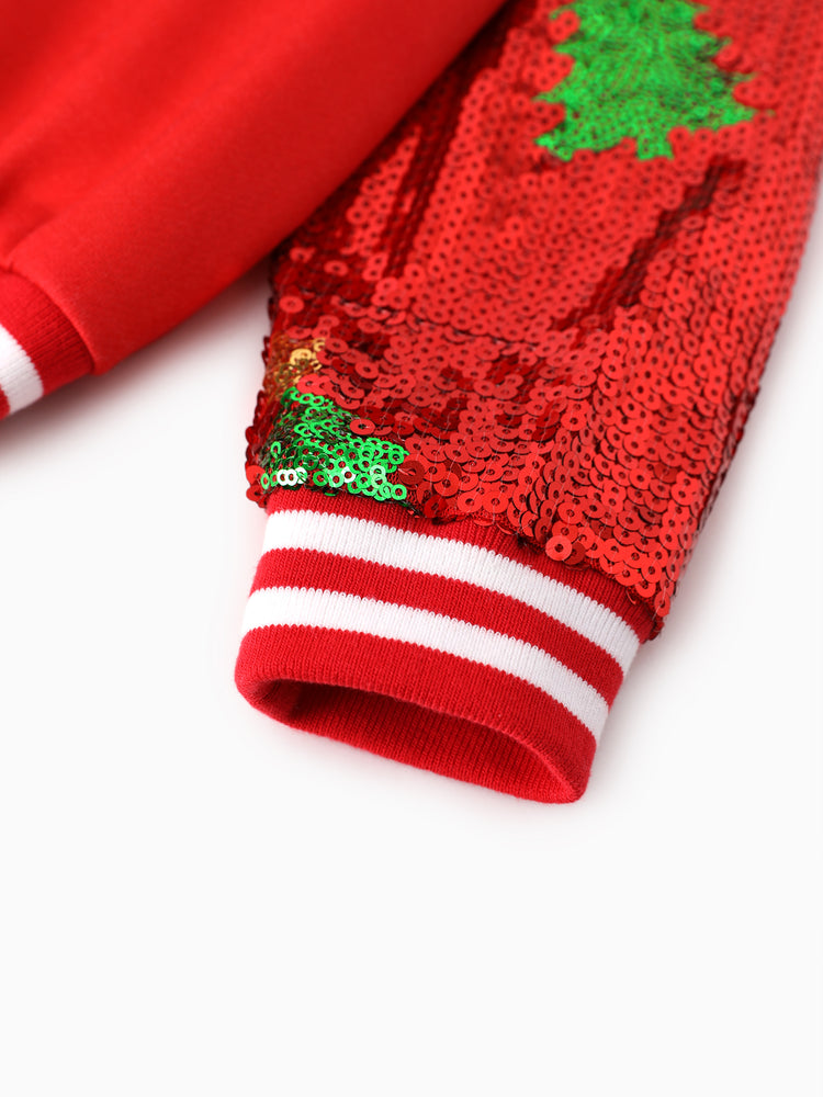 Disney Mickey & Friends Christmas Sequin Jacket Red