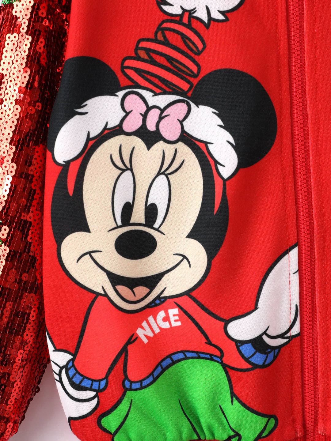 Disney Mickey & Friends Christmas Sequin Jacket Red