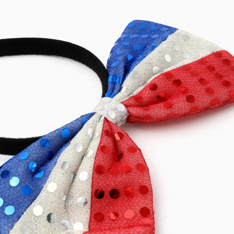 Independence Day Mommy and Me Patriotic Sequin Bow Headband Set Multi-color