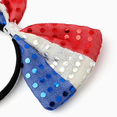 Independence Day Mommy and Me Patriotic Sequin Bow Headband Set Multi-color