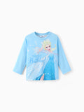 Disney Frozen Elsa Happy Birthday Girls' Short-Sleeve T-Shirt Blue