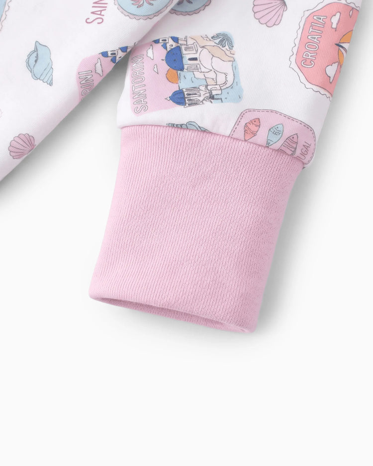 Little Explorers Bamboo Zip-Up Baby Pajamas