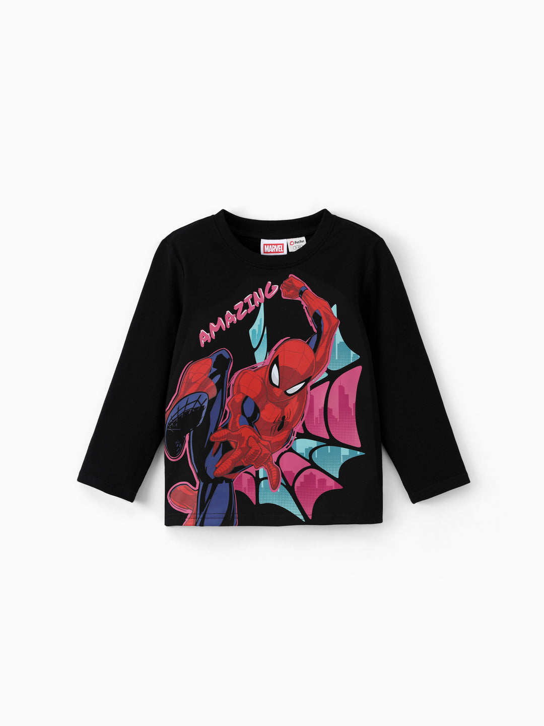 Marvel Spider-Man Boys' Long-Sleeve T-Shirts Black