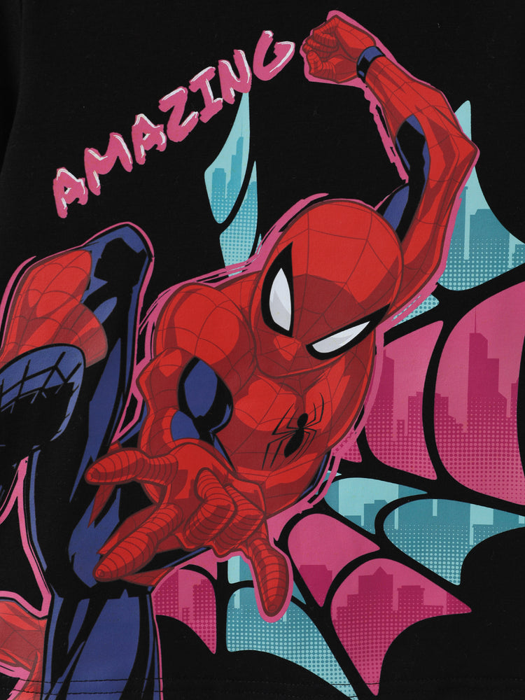 Marvel Spider-Man Boys' Long-Sleeve T-Shirts Black