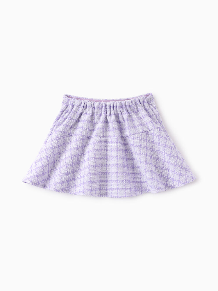Disney Princess Rapunzel Cotton Top And Tweed Skirt Set Purple