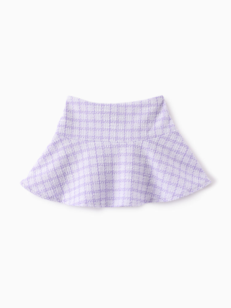 Disney Princess Rapunzel Cotton Top And Tweed Skirt Set Purple