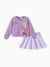 Disney Princess Rapunzel Cotton Top And Tweed Skirt Set Purple