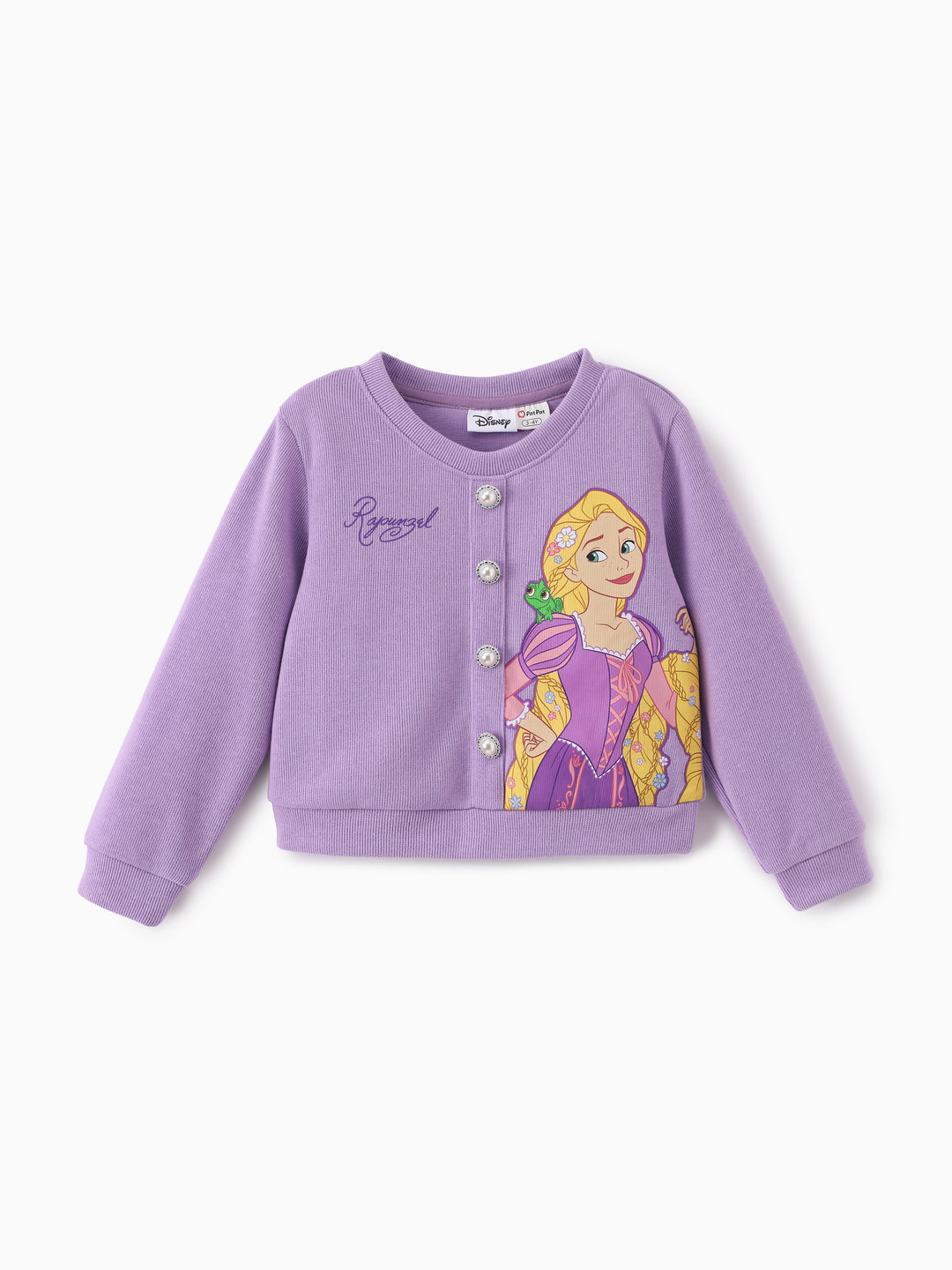 Disney Princess Rapunzel Cotton Top And Tweed Skirt Set Purple