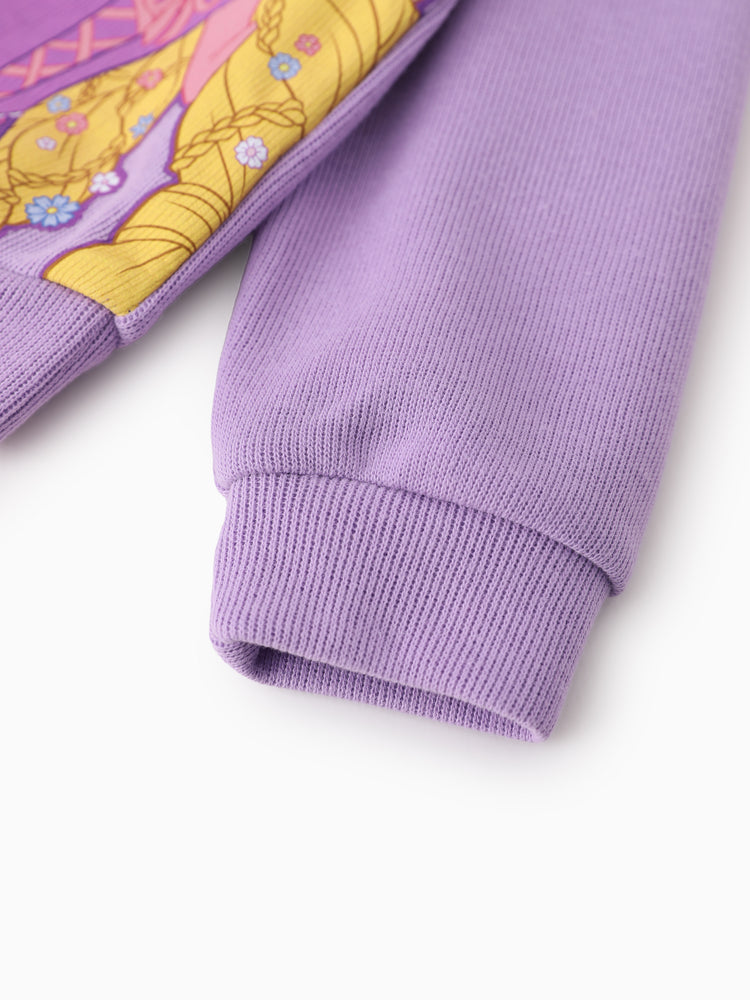 Disney Princess Rapunzel Cotton Top And Tweed Skirt Set Purple