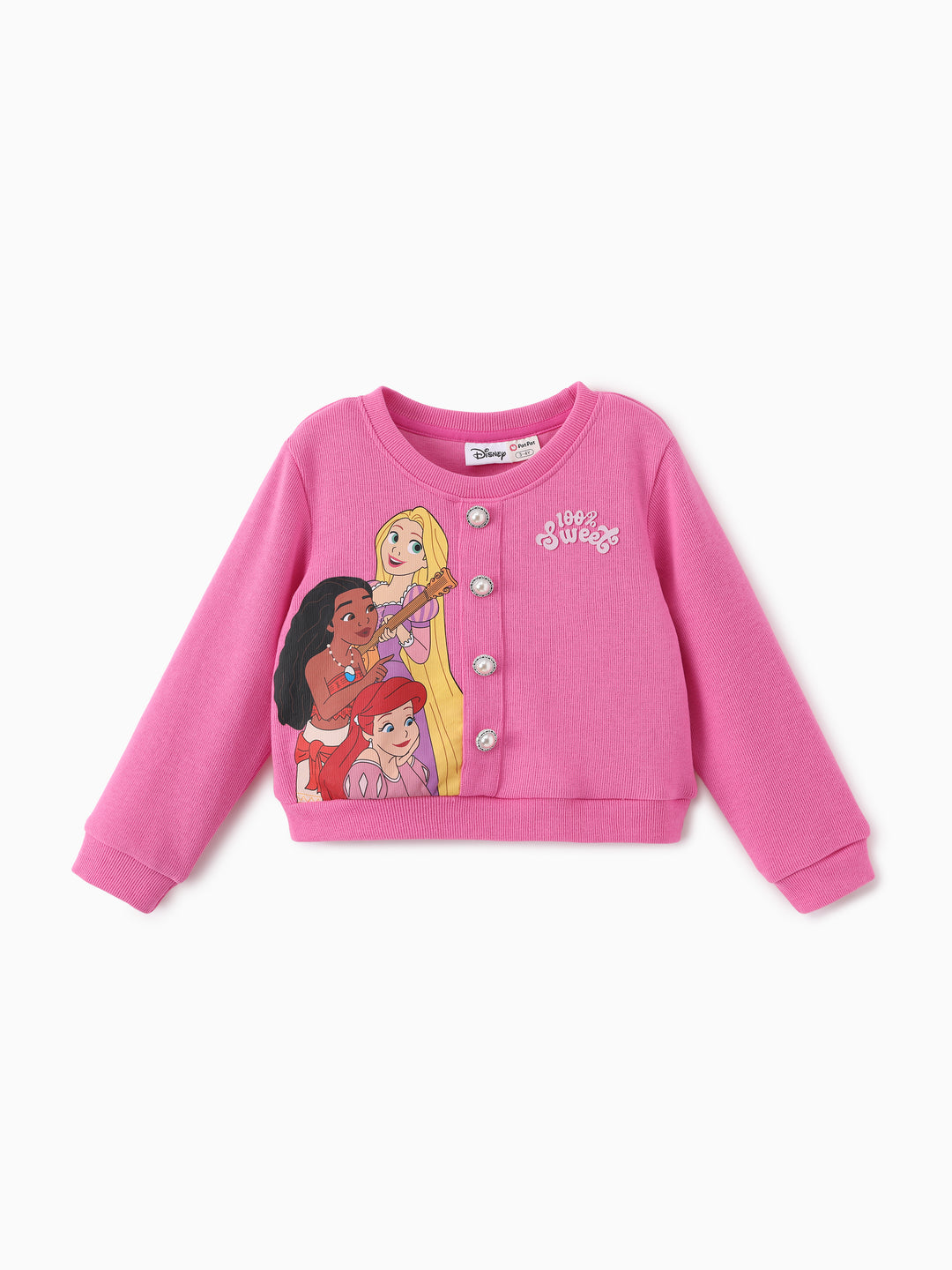Disney Princess Cotton Top And Tweed Skirt Set Pink