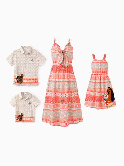 Disney Princess Family Matching Moana Island-Inspired Dress & Shirt Set Coral Pink