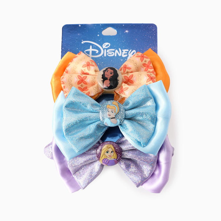 Disney Princess 3-Pack Bow Hair Scrunchies for Girls