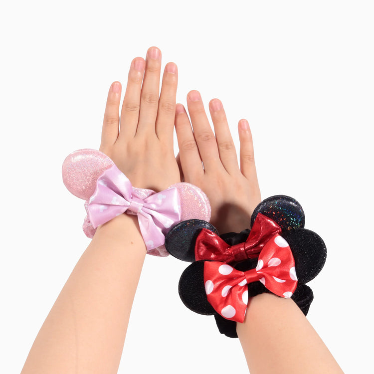 Disney Minnie Mouse Bow Scrunchies 3-Pack for Girls Red