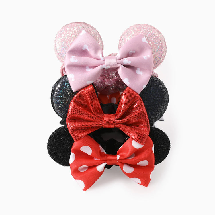 Disney Minnie Mouse Bow Scrunchies 3-Pack for Girls Red