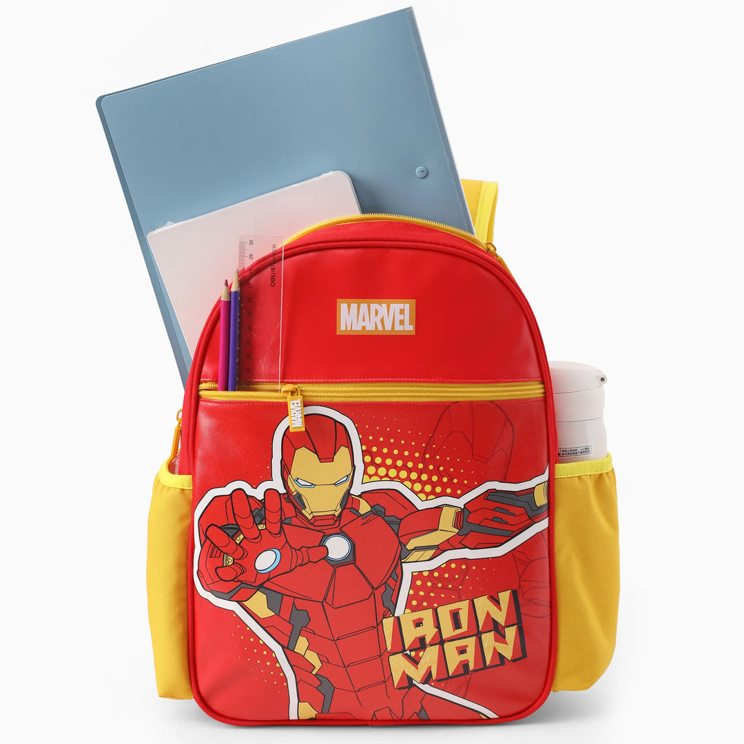 PatPat Marvel Iron Man Kids Backpack for Daycare and Kindergarten, Roomy Toddler Daypack with Comfortable Padded Shoulder Straps Red