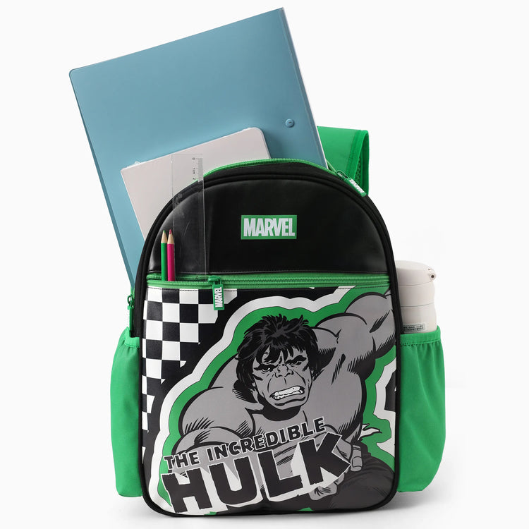 PatPat Marvel Hulk Kids Backpack for Daycare and Kindergarten, Roomy Toddler Daypack with Comfortable Padded Shoulder Straps Green