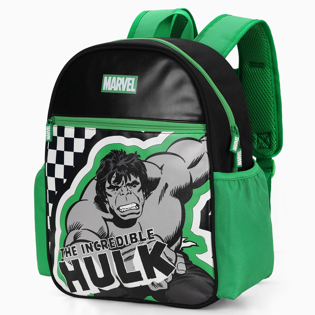 PatPat Marvel Hulk Kids Backpack for Daycare and Kindergarten, Roomy Toddler Daypack with Comfortable Padded Shoulder Straps Green